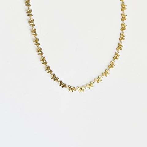 14K Gold-Plated Butterfly Choker Necklace
