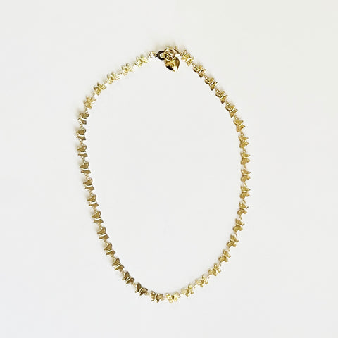 14K Gold-Plated Butterfly Choker Necklace