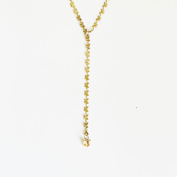 Jennifer Croll Exclusive 14K Gold Plated "Butterfly Lariat"