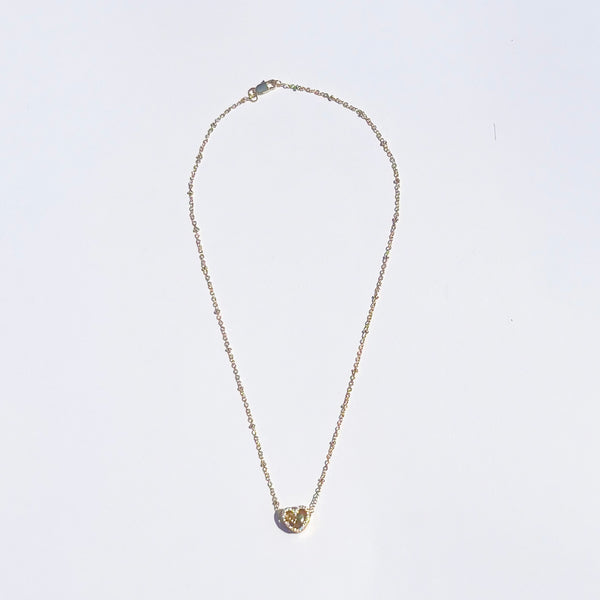 Jennifer Croll Exclusive 14K Gold Plated "Floating Heart" Necklace which can be worn many different ways for maximum versatility and style.