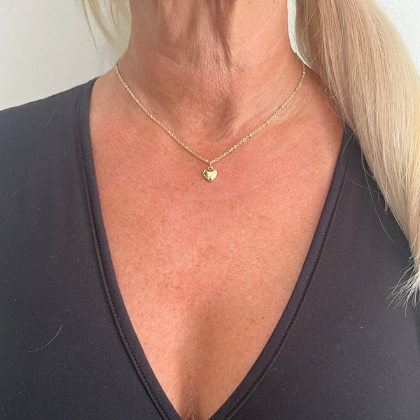 14K Gold-Plated Heart Drop Necklace by Jennifer Croll