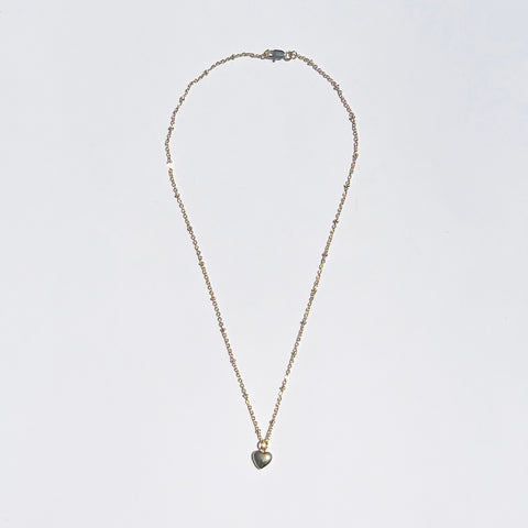 14K Gold-Plated Heart Drop Necklace